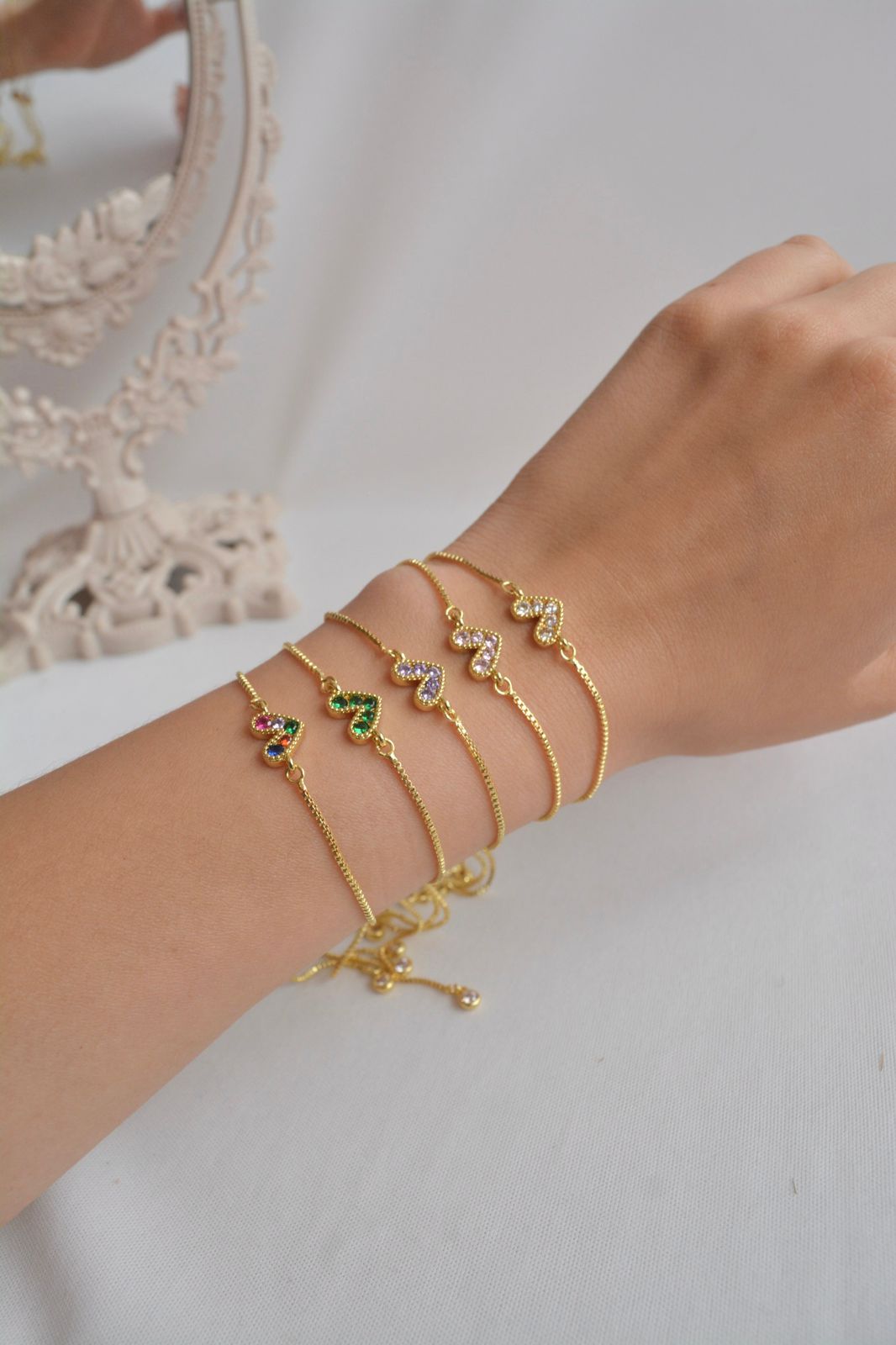 Pulsera Corazon Blanco Grande