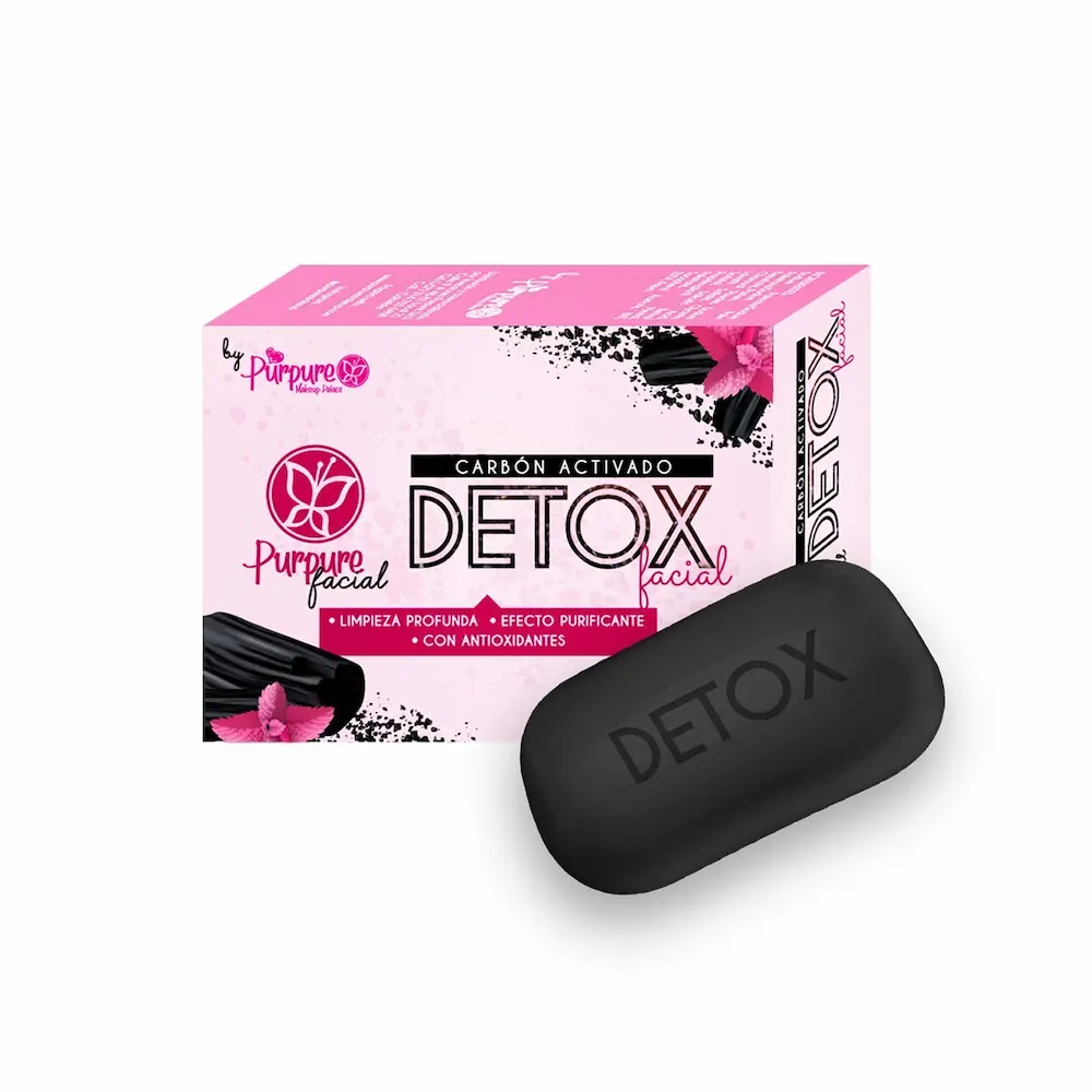 Jabón DETOX FACIAL carbón Activado 100g Purpure