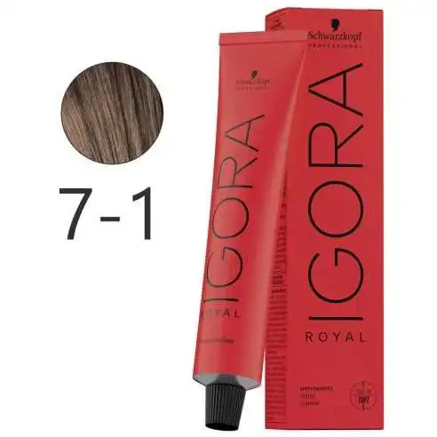 Igora Royal 60 ml (7-1)  + 2 Loción activadora de 30ml + Guantes platicos