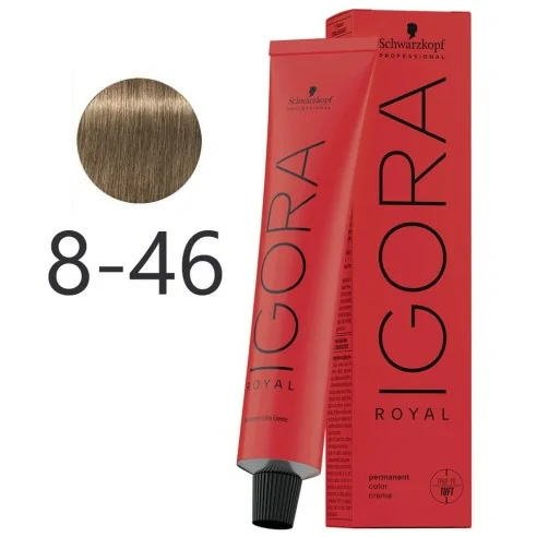 Igora Royal 60 ml (8-46)  + 2 Loción activadora de 30ml + Guantes platicos