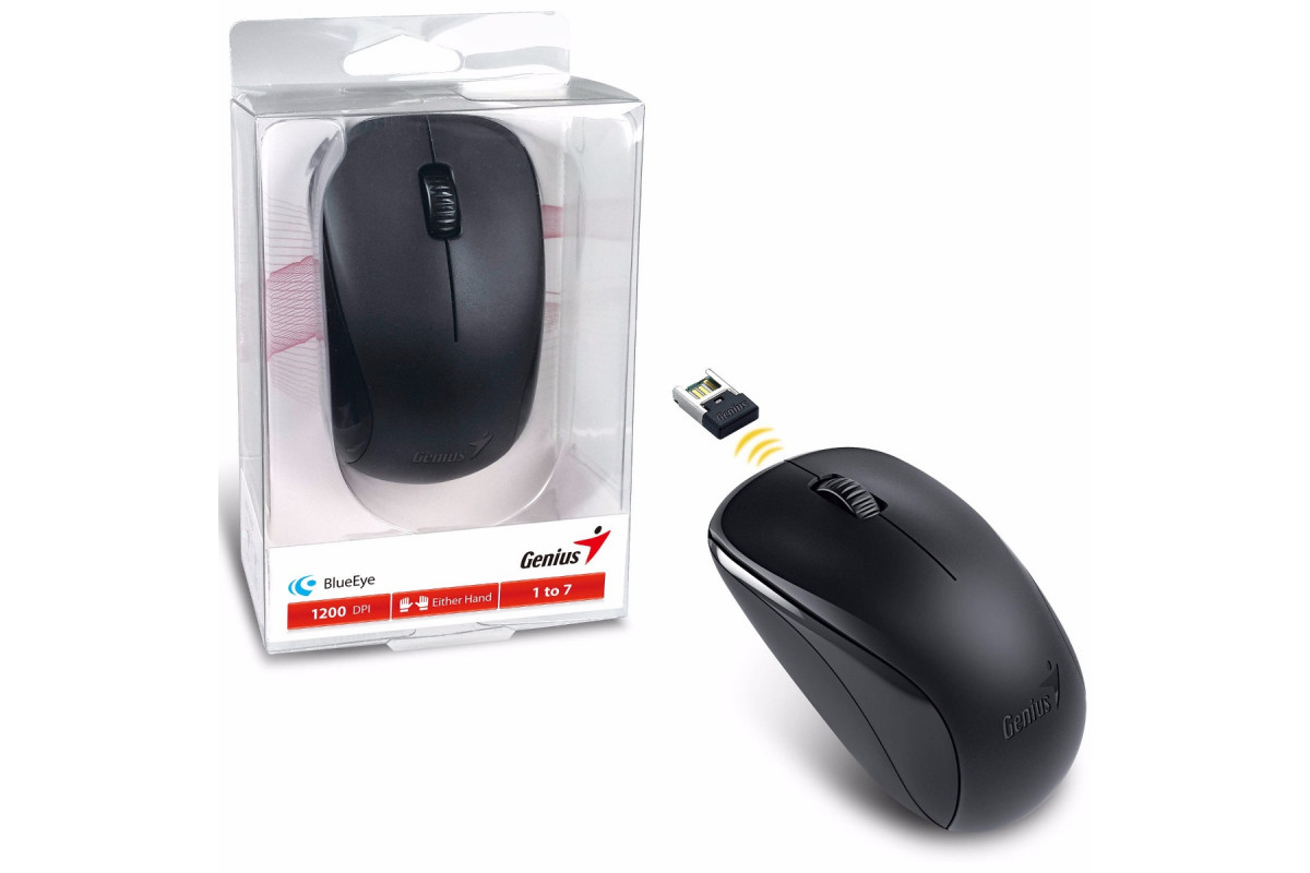 Mouse Inalambrico Genius 1200 DPI NEGRO