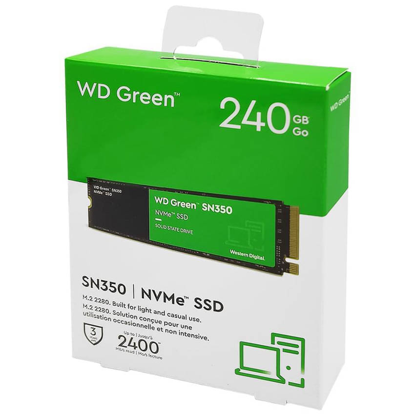 DISCO SOLIDO M.2 SSD NVME SN 350 240 GB WD GREEN