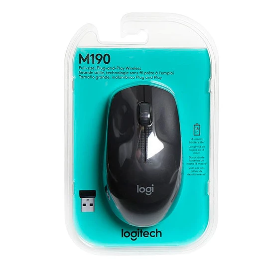 MOUSE INALAMBRICO LOGITECH M190 GRIS