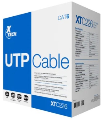 CAJA UTP XTECH CAT6 305MTS GRIS