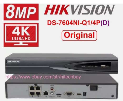 NVR 4CH Hikvision 4K PoE DS-7604NI-Q1/4P (D)