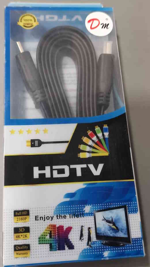 Cable hdmi  1.8 mt Full Hd y 3D 1.4v Negro 