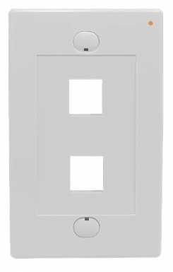 face Plate 2P Keystone Vertical Blanco