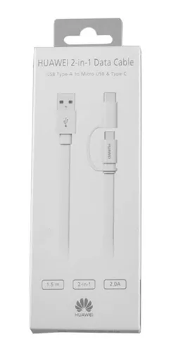 CABLE HUAWEI 2 EN 1 MICRO USB/TIPO C