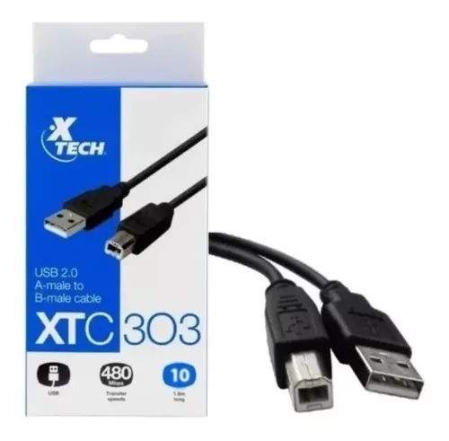 CABLE PARA IMPRESORA XTECH 3MTS 480Mbps