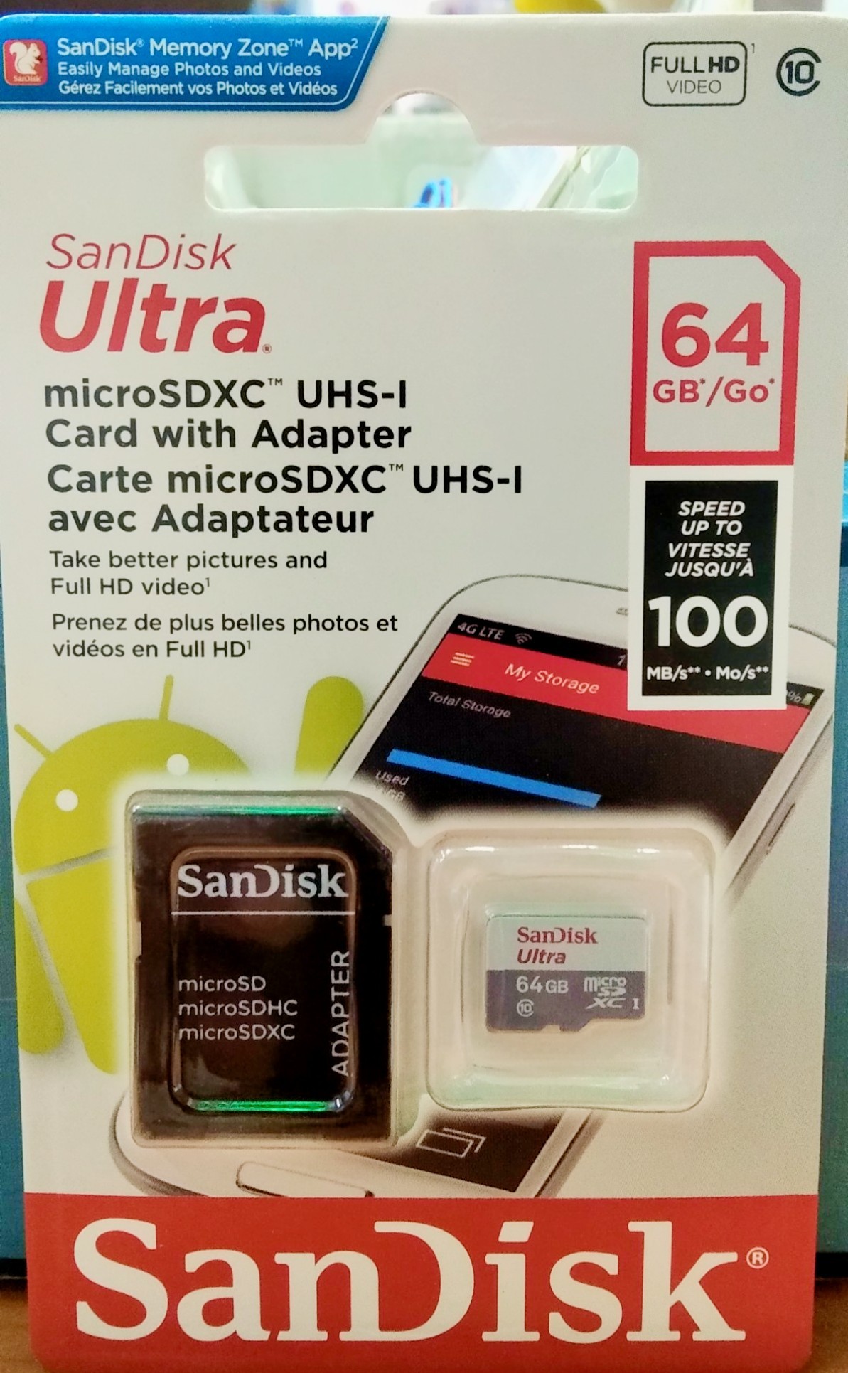 TARJETA MICRO SD 64GB SANDISK