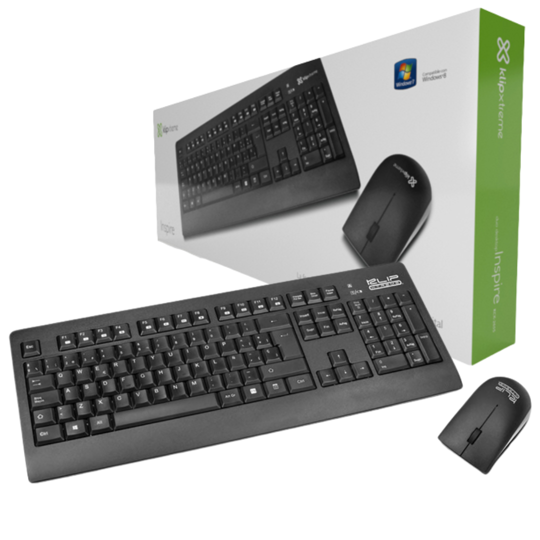 Kit Teclado y mouse inalambrico Klipxtreme Inspire