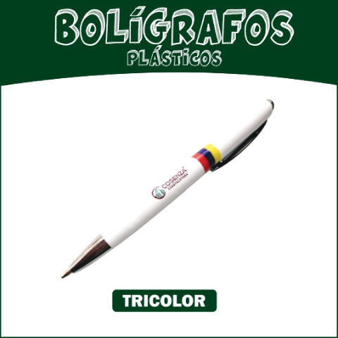 Bolígrafos Esferos Plásticos Referencia Tricolor