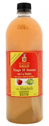 Vinagre manzana con Alcachofa con madre 1Ltr Gallo