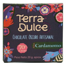 Chocolate al 70% Cardamomo 20gr Terradulce