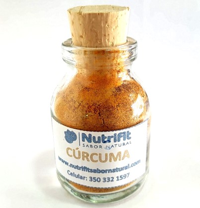 Cúrcuma Polvo frasco vidrio con corcho