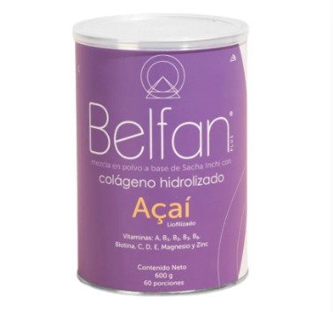 Belfan Colageno hidrolizado Acai 600gr - Trilogi