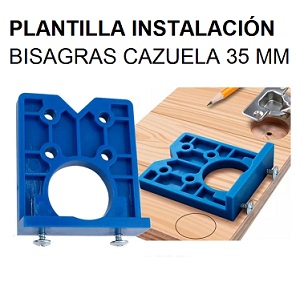 Plantilla Instalación Bisagras Cazuela 35mm