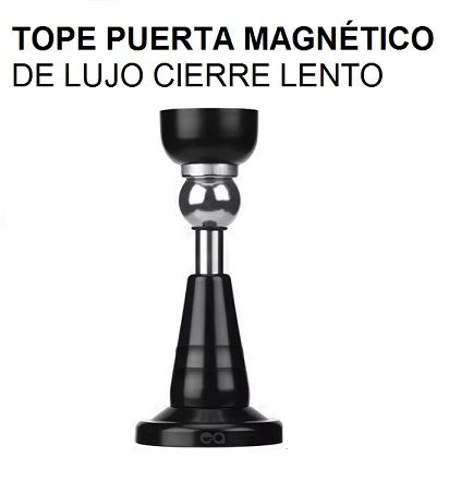 Tope Puerta Magnético De Lujo Cierre Lento Negro