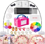 Kit de arco de globos  con bomba eléctrica, globos y accesorios