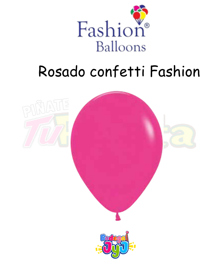GLOBO ROSADO CONFETTI FASHION BALLONS