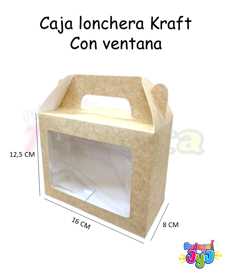 CAJA LONCHERA KRAFT CON VENTANA - BODEGA