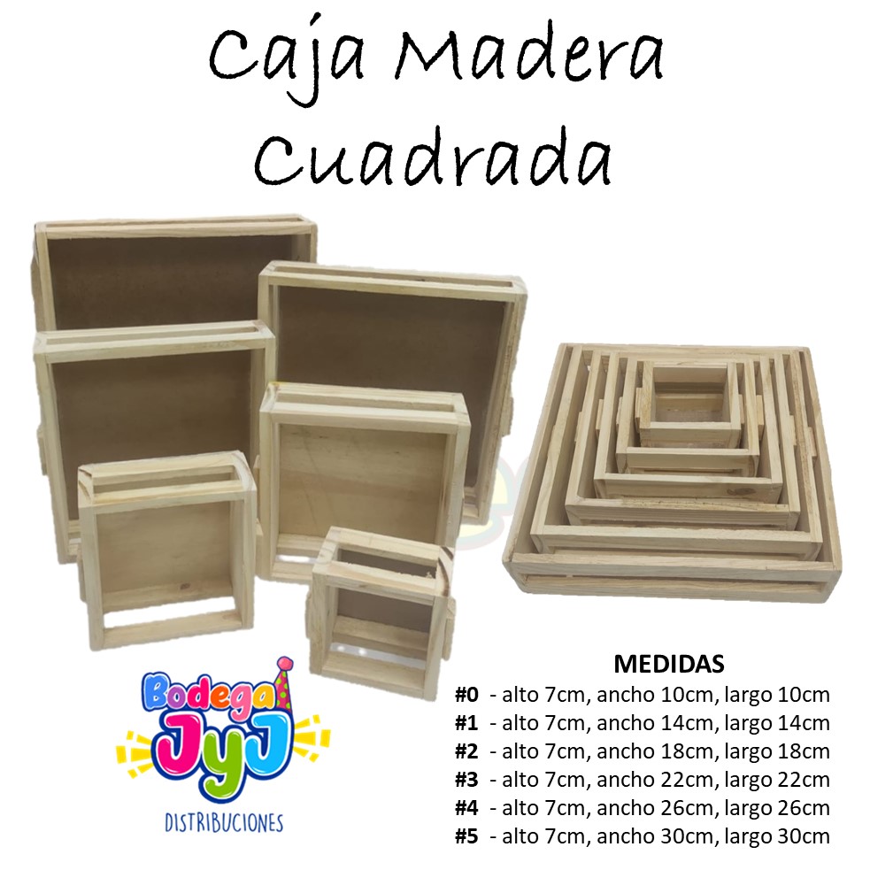 CAJA DE MADERA CUADRADA