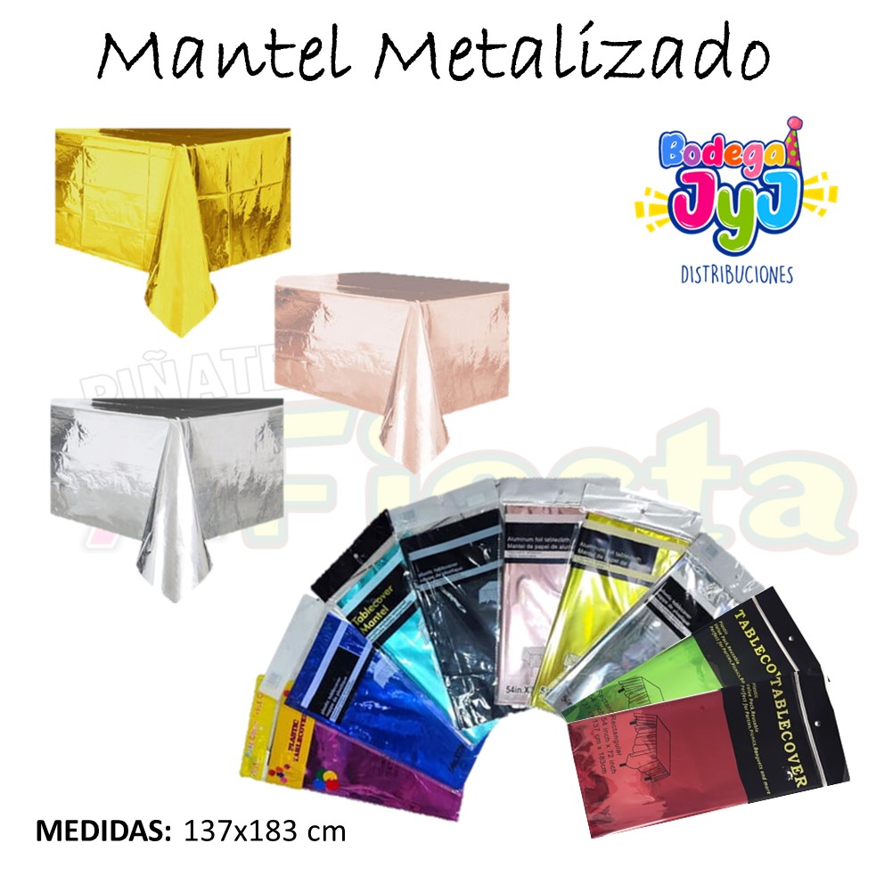 MANTEL METALIZADO UNICOLOR