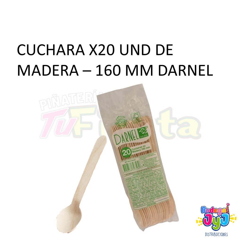 CUCHARA DE MADERA 160MM X20 DARNEL