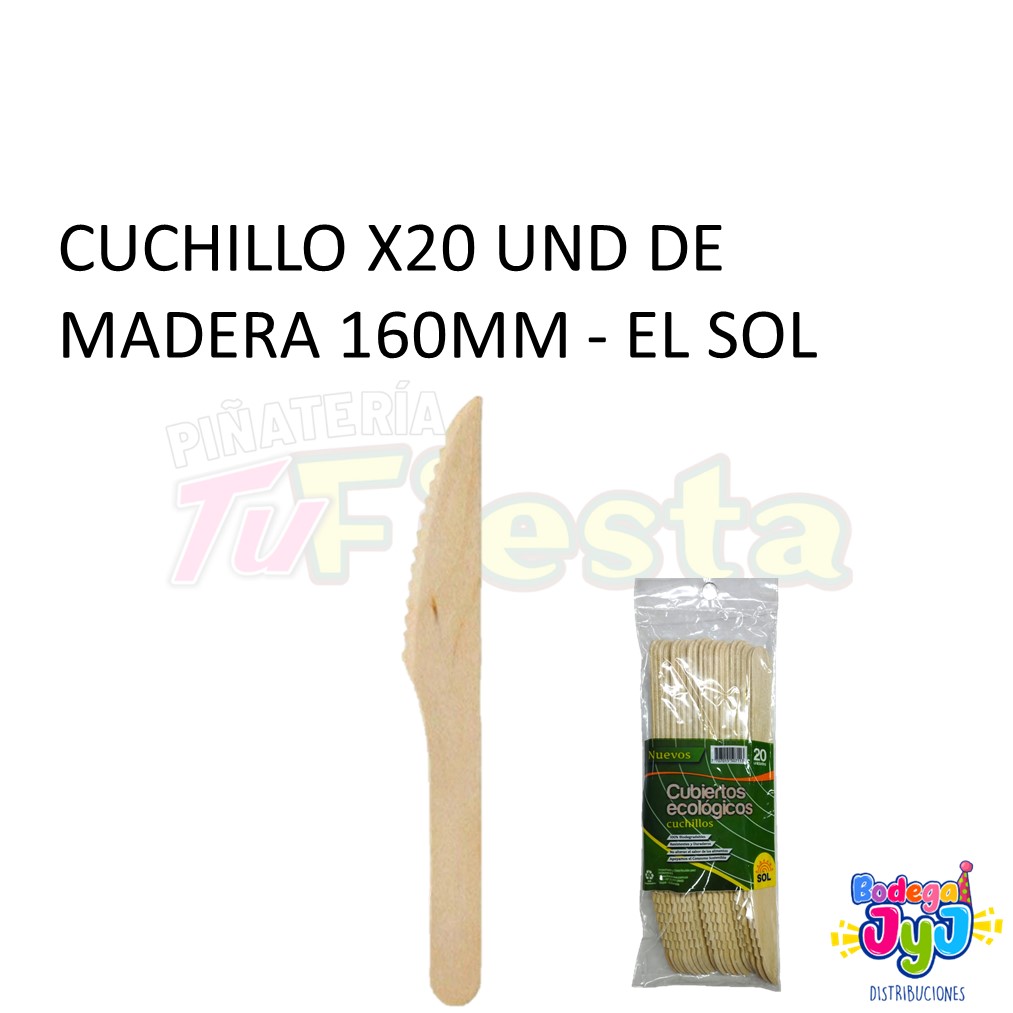 CUCHILLO X20 MADERA 160MM EL SOL