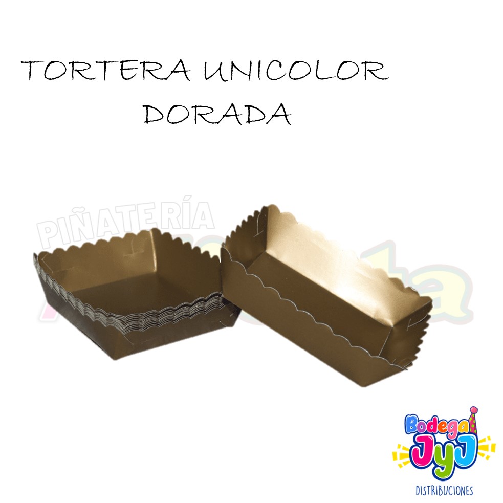 TORTERA UNICOLOR DORADA Y PLATA