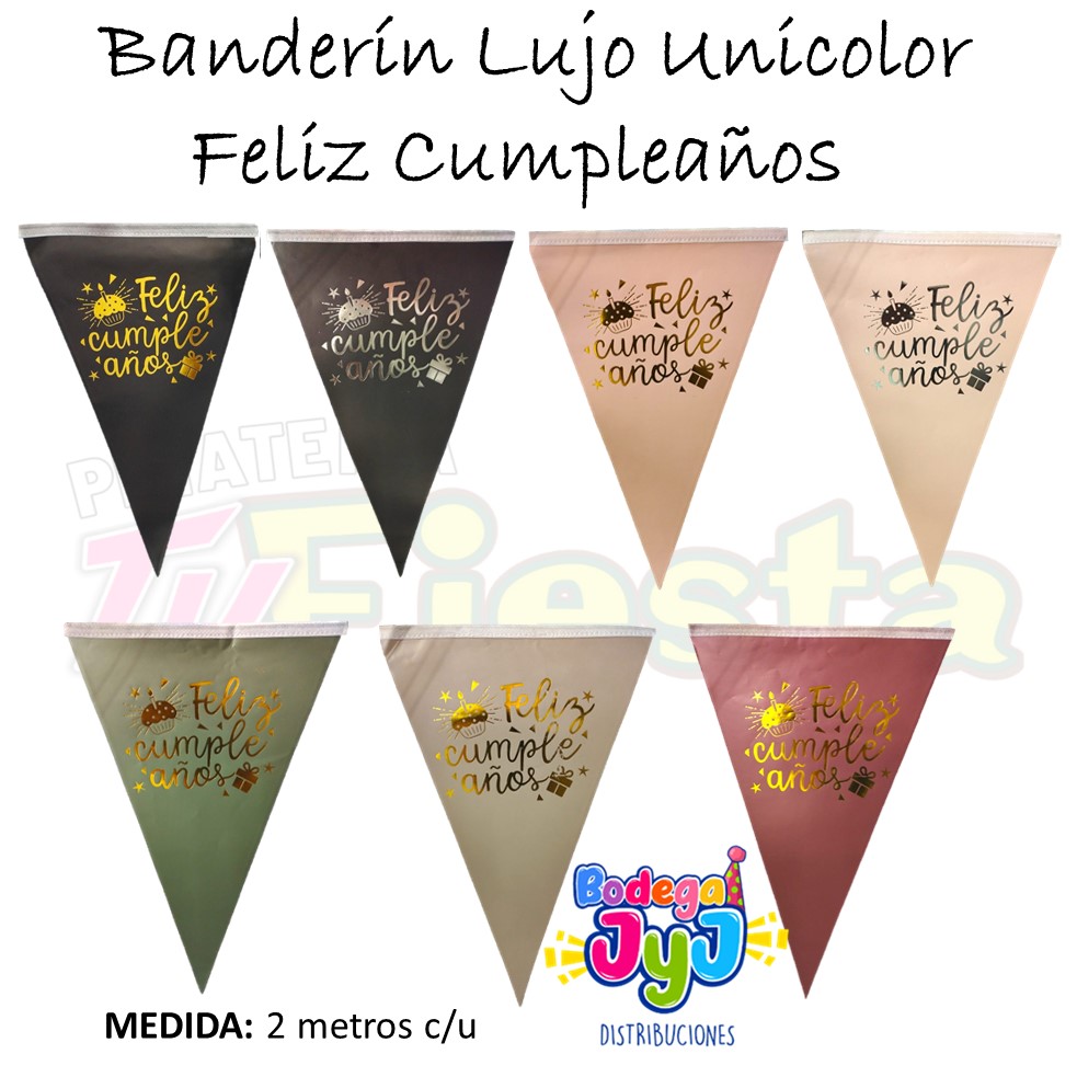 BANDERIN LUJO FELIZ CUMPLEAÑOS - KIKE