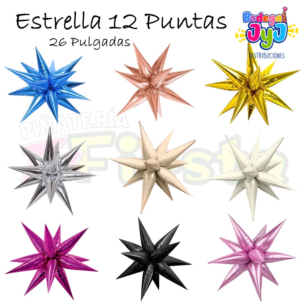 GLOBO ESTRELLA 12 PUNTAS 26"