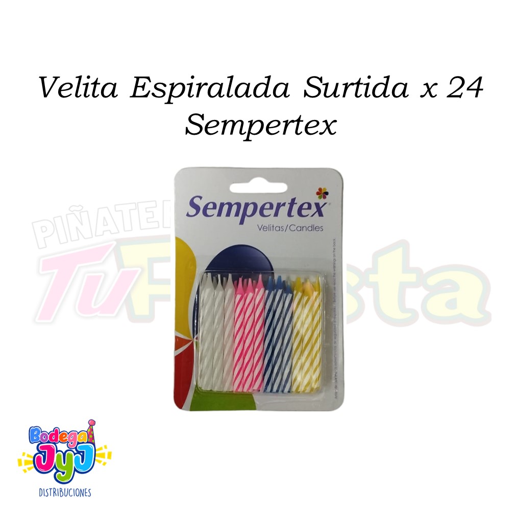 VELITA ESPIRALADA SURTIDA X24 SEMPERTEX