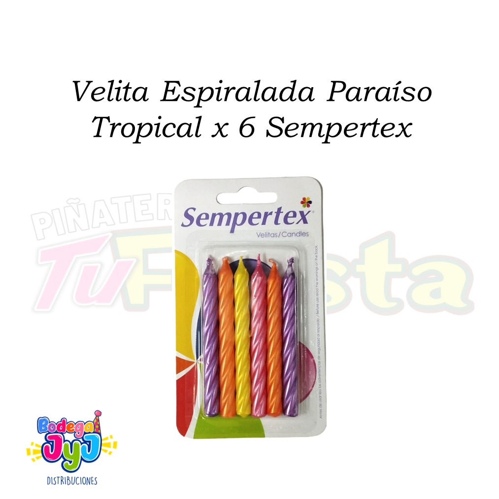 VELITA ESPIRALADA PARAÍSO TROPICAL X6 SEMPERTEX