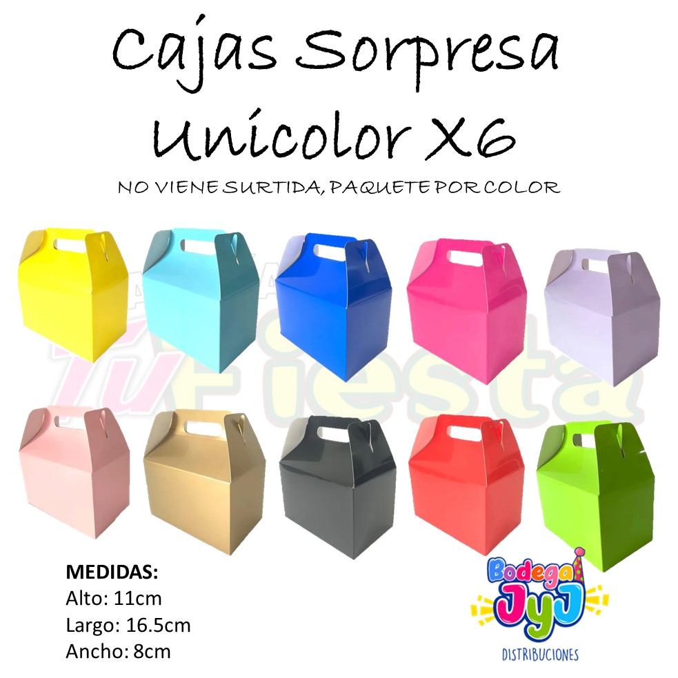 CAJA SORPRESA UNICOLOR X6 - HLM O KIKE