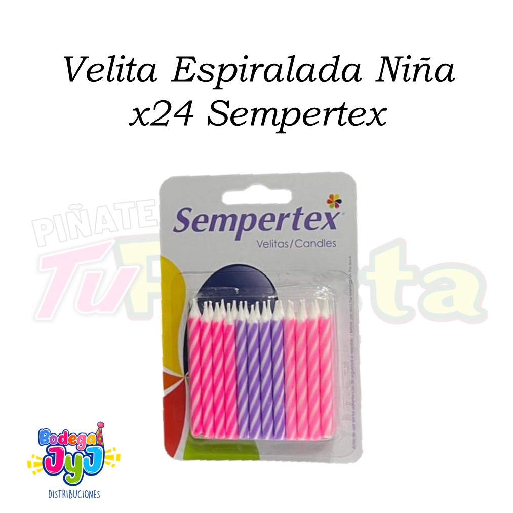 VELITA ESPIRALADA NIÑA X24 SEMPERTEX