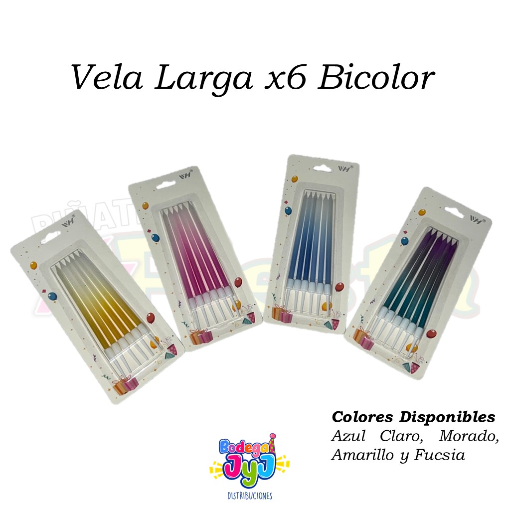 VELA LARGA X6 BICOLOR