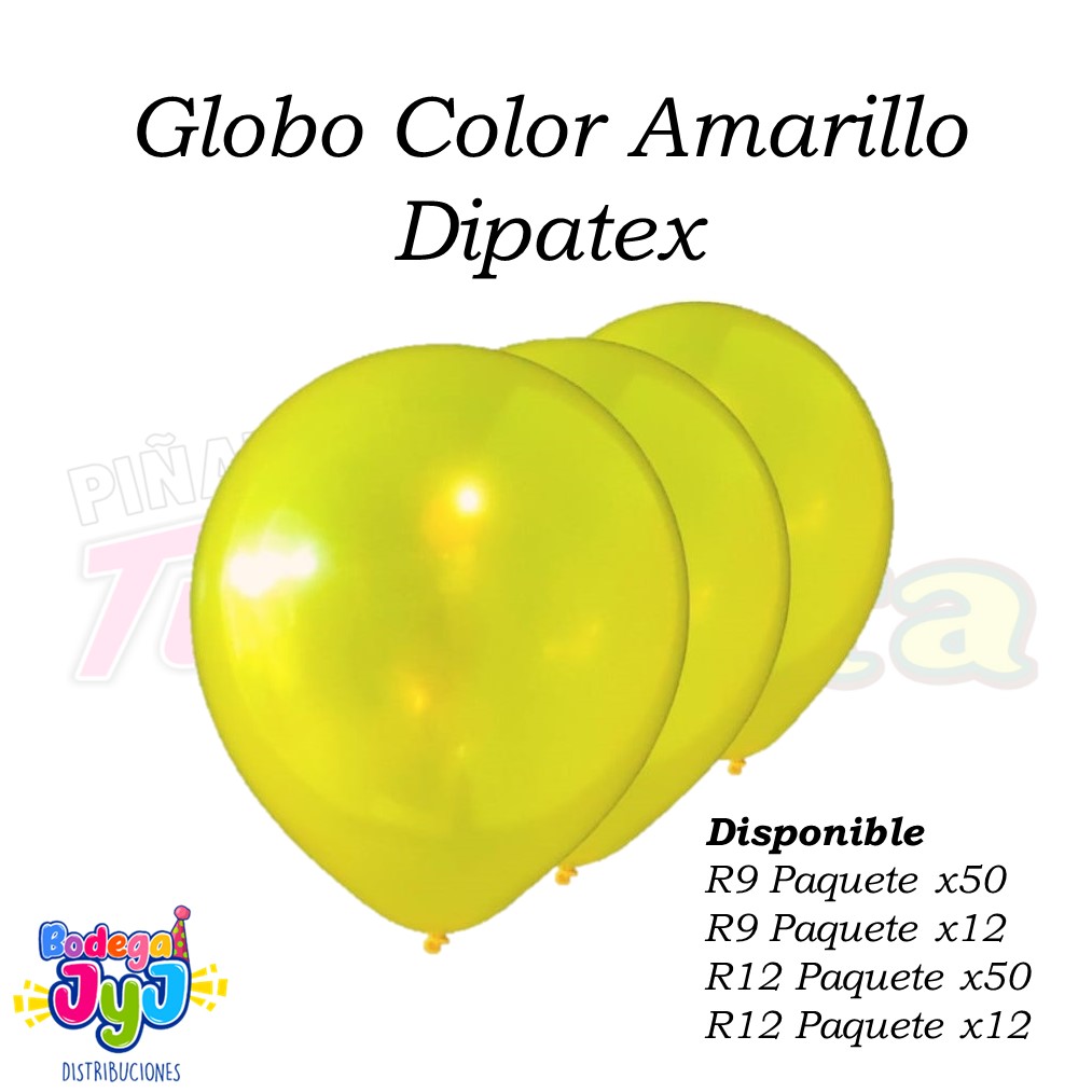 GLOBO COLOR AMARILLO DIPATEX