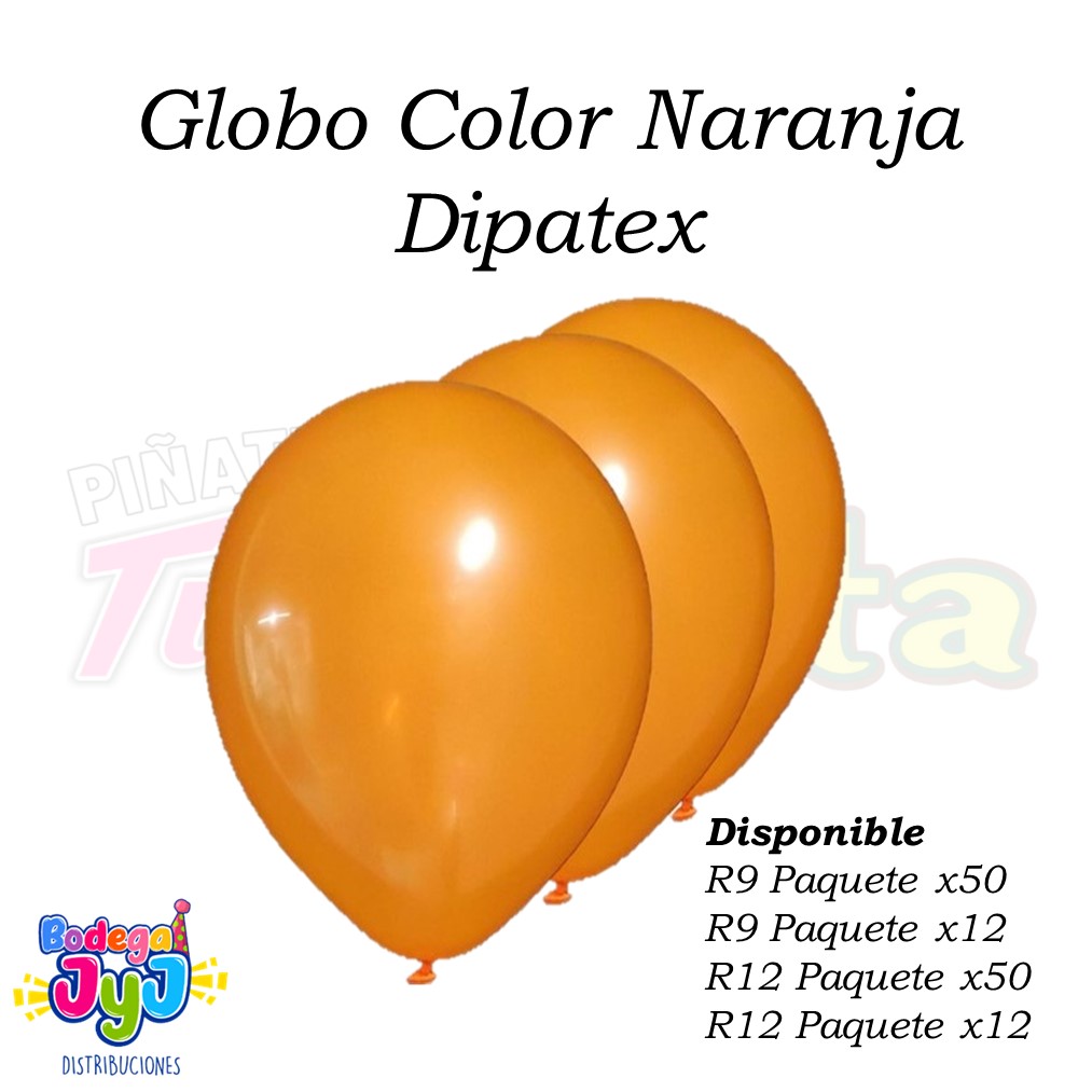 GLOBO COLOR NARANJA DIPATEX