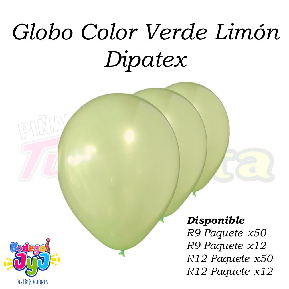 GLOBO COLOR VERDE LIMÓN DIPATEX