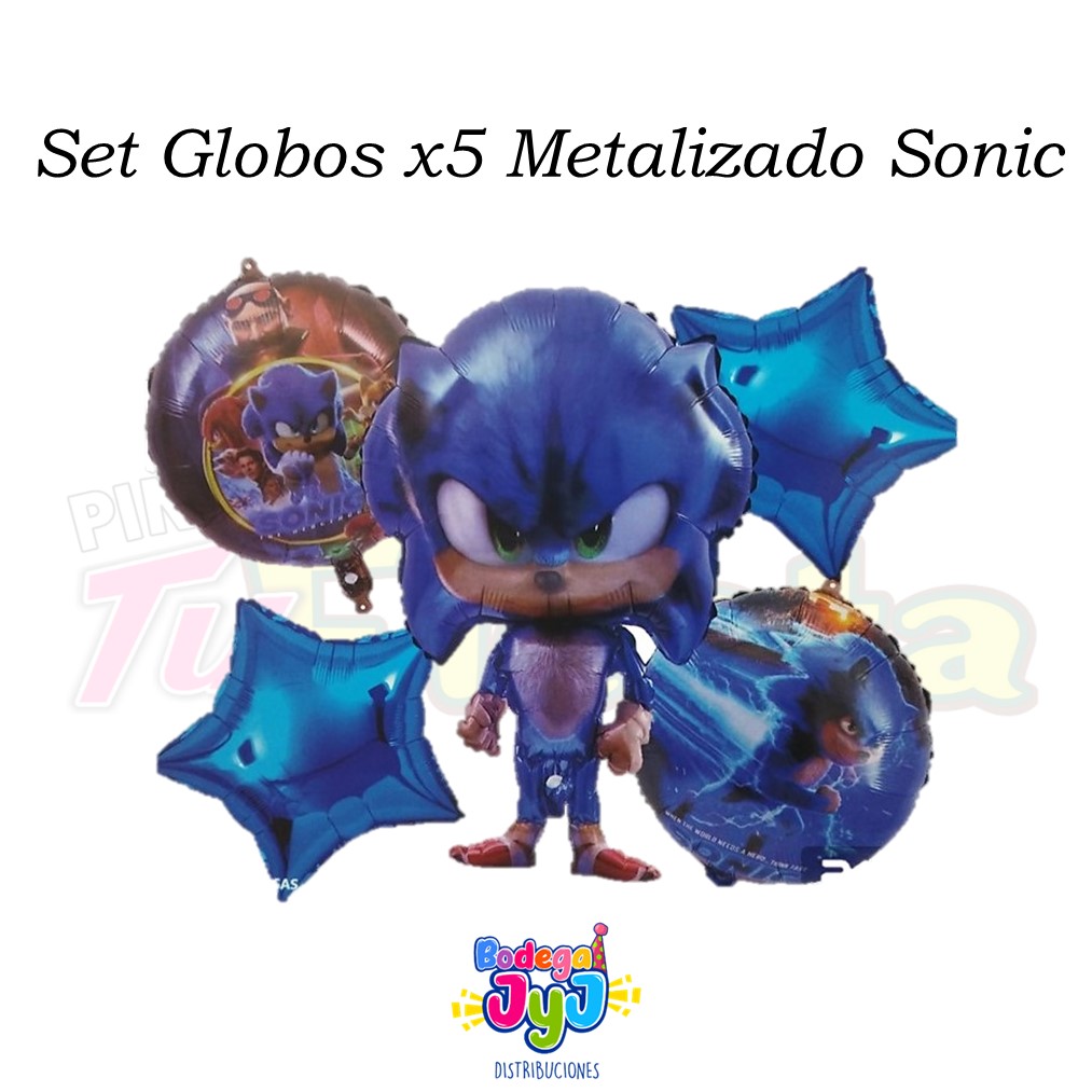 SET GLOBOS X5 METALIZADO SONIC