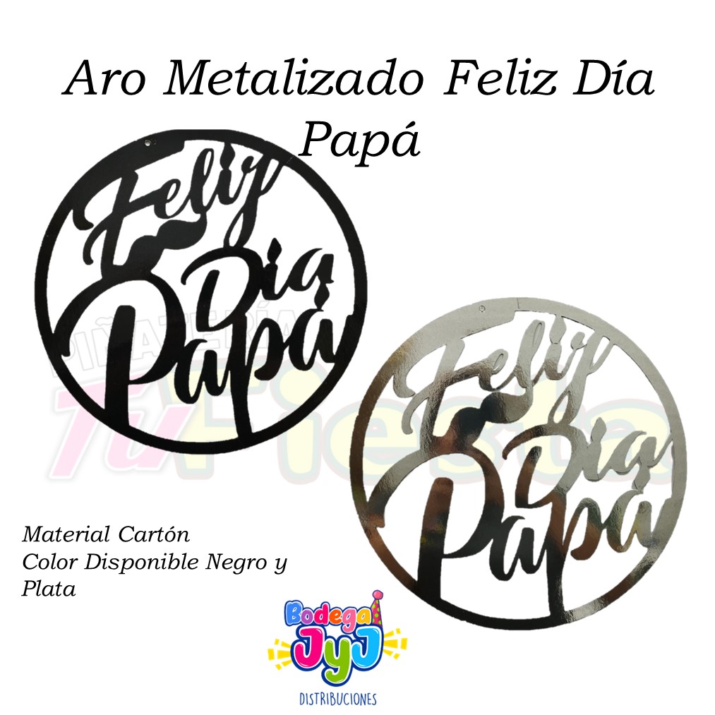 ARO METALIZADO FELIZ DÍA PAPÁ / FELIZ DÍA DEL PADRE