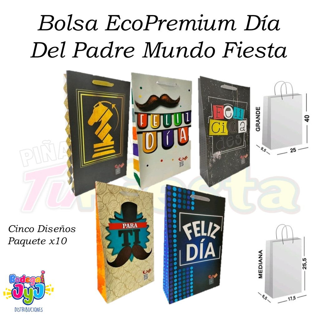 BOLSA ECOPREMIUM DÍA DEL PADRE MUNDO FIESTA