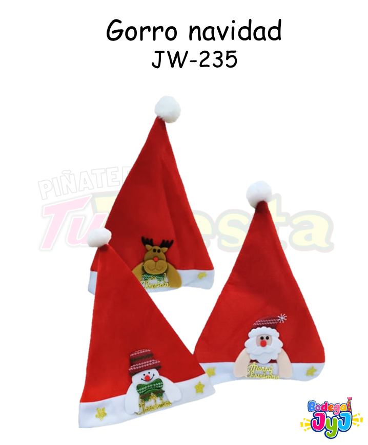 GORRO NAVIDAD CON PAPA NOEL JW-235