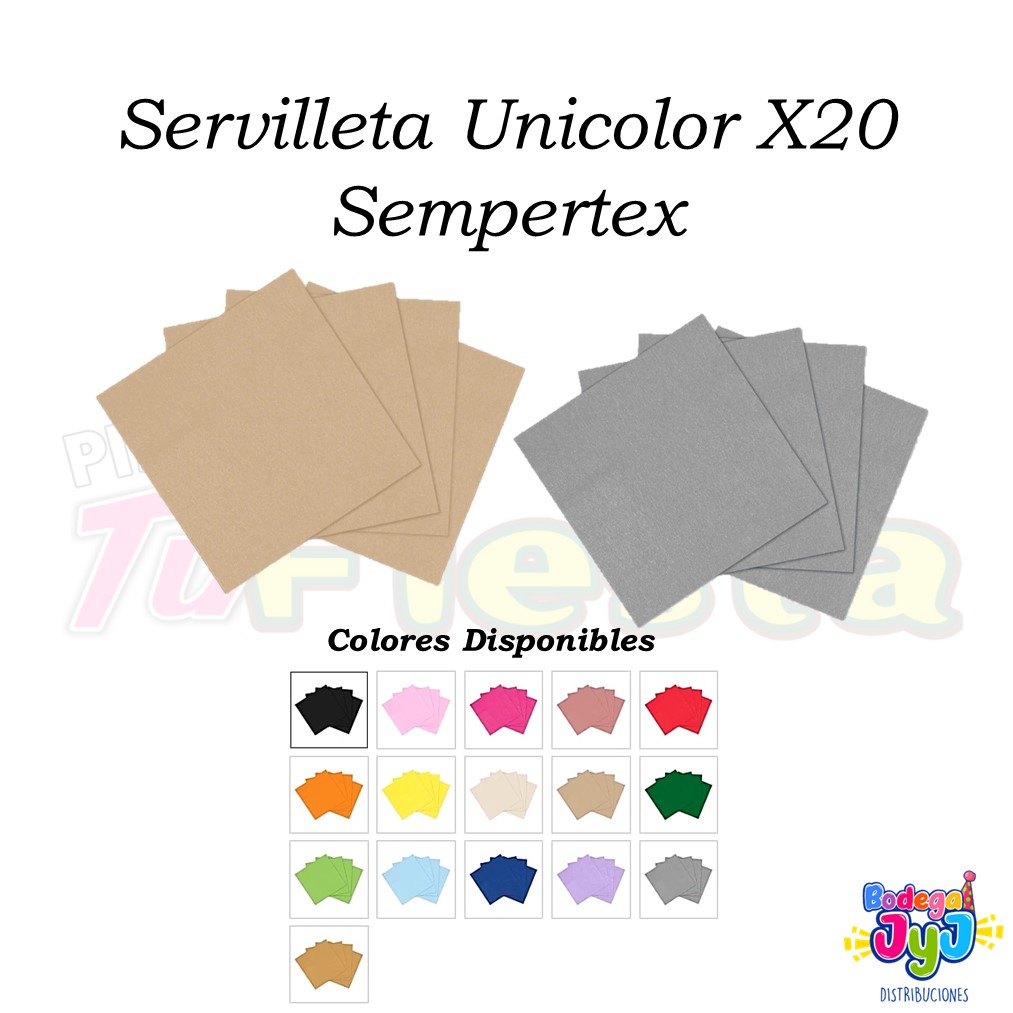 SERVILLETA UNICOLOR X20 SEMPERTEX