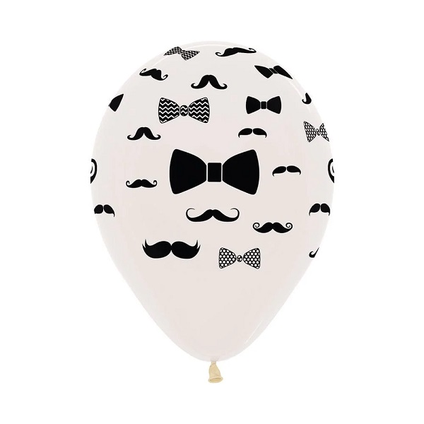 GLOBO INFINITY FASHION TRANSPARENTE BIGOTES Y CORBATINES SEMPERTEX