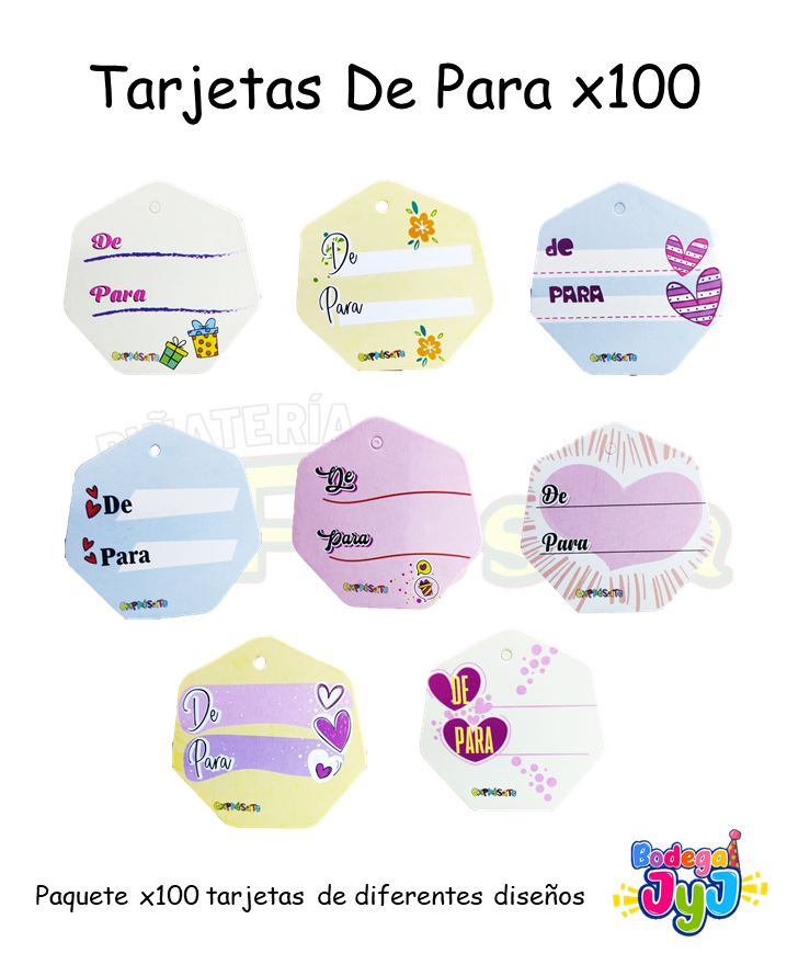 TARJETAS DE PARA X100 EXPRESARTE