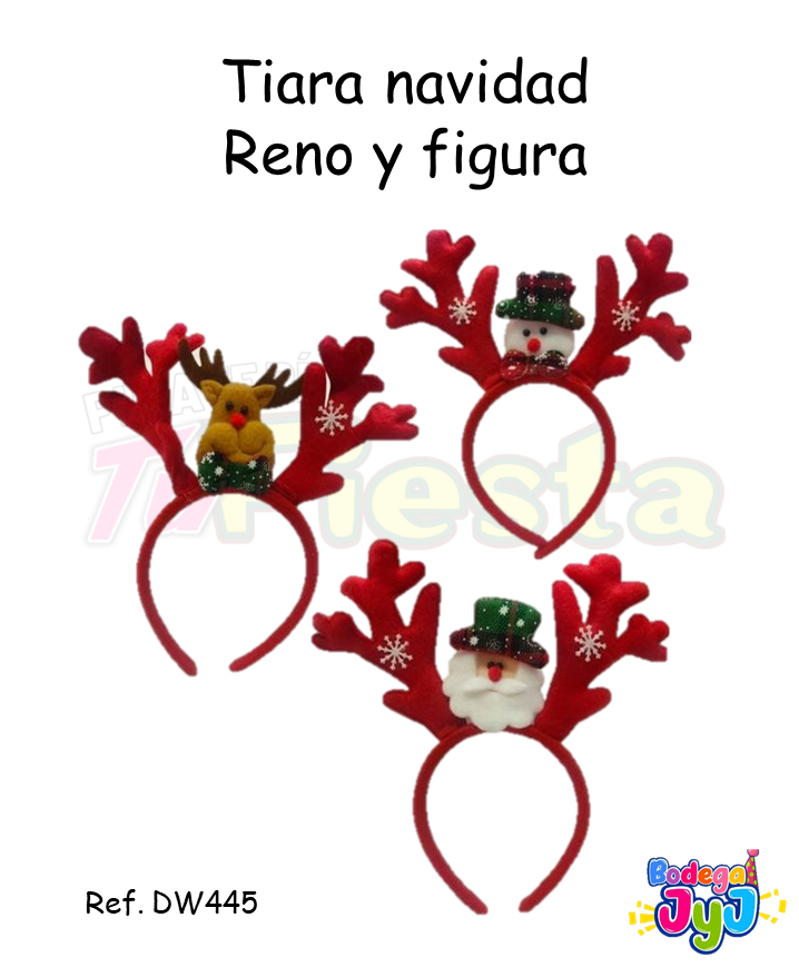 TIARA NAVIDAD RENO Y FIGURA DW445