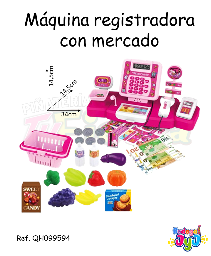 MAQUINA REGISTRADORA CON MERCADO PARA NIÑA QH099594