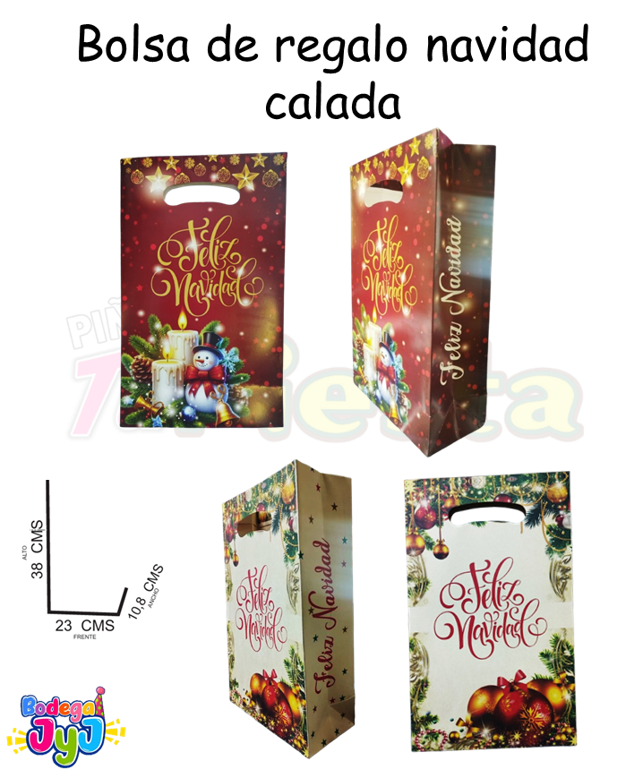 BOLSA DE REGALO NAVIDAD CALADA GRANDE/ EDUAR